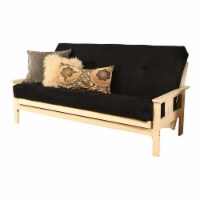 Kodiak Furniture Monterey Full Futon with Suede Fabric Mattress in White/Black