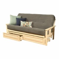 Kodiak Furniture Monterey Full Futon with Fabric Mattress in Marmont Blue/White