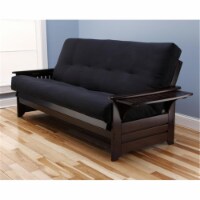 Kodiak Furniture Phoenix Frame with Suede Fabric Mattress in Black/Espresso