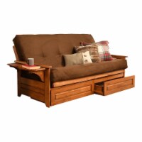 Kodiak Furniture Phoenix Futon with Suede Fabric Mattress in Barbados/Brown