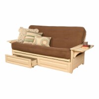 Kodiak Furniture Phoenix Futon with Fabric Mattress in Mocha Brown/Antique White
