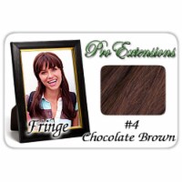 Brybelly Holdings PRFR-4 No. 4 Chocolate Brown Pro Fringe Clip In Bangs