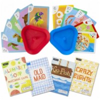 Brybelly Holdings TCAR-001 Set of 4 Classic Childrens Card Games with 2 Card Holders