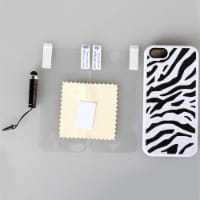 Zebra Case and Stylus Pen Protector Black