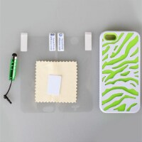 Zebra Case and Stylus Pen Protector Green