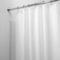 Heavy-Weight Magnetic Shower Curtain Liner White