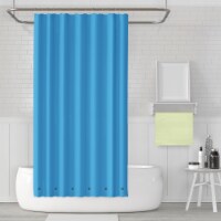Heavy-Weight Magnetic Shower Curtain Liner Blue