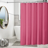 Mildew Resistant Waterproof Vinyl Magnet Grommet Shower Curtain Liner for Bathroom Black