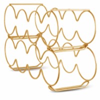 Stackable Table Top Wine Rack Gold 2 Pack