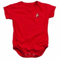 Trevco Star Trek-Engineering Uniform - Infant Snapsuit - Red&#44; Extra Large 24 Mos