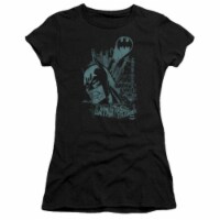 Trevco Batman-Gritted Teeth - Short Sleeve Junior Sheer Tee - Black- Small