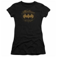 Trevco Batman-Batman La - Short Sleeve Junior Sheer Tee - Black- Medium