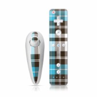 DecalGirl WIINC-PLAID-TUR Wii Nunchuk & Remote Skin - Turquoise Plaid