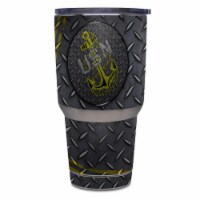 DecalGirl Y30-USN-DPLATE Yeti Rambler 30 oz Tumbler Skin - USN Diamond Plate
