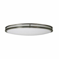 Efficient Lighting EL-855-2T8 Contemporary Round Flushmount Brushed Nickel Finish with Acryl