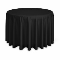 108  Round Polyester Tablecloth - Black by Lann's Linens