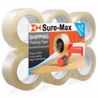 6 Rolls Packing Tape (2.0 mil 330 Feet) - Clear by Sure-Max