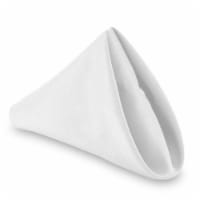 12-Pack 20 Large Polyester Cloth Table Napkins - White