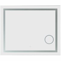 Vinnova Astra 36 Lighted Impressions Frameless LED Wall Mirror in Silver