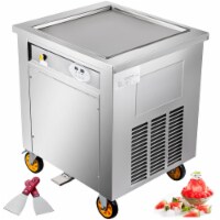 S/S 50Cm Square Fry Pan Electric Thai Fried Yogurt Ice Cream Roll Machine Maker