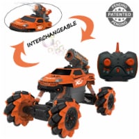 Vaiyer RC Remote Control Car for Kids w/ Interchangeable Toy Bubble Blaster & Water Gun Tops,