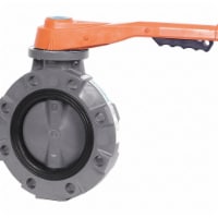 Hayward Butterfly Valve,PVC,EPDM,8in,Lever  BYV11080A0EL000
