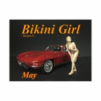 American Diorama 38269 May Bikini Calendar Girl Figure for 1 isto 24 Models Diecast Cars