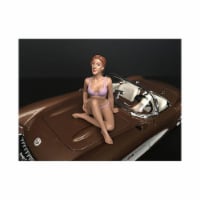 American Diorama 38273 September Bikini Calendar Girl Figurine for 1-24 Scale Model