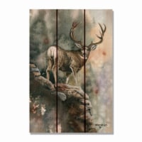 Day Dream HQ DBLLM1624 16 x 24 in. Bartholets Last Light Muley Inside & Outside wood Wall Art