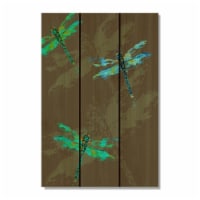 Day Dream HQ DCND1624 16 x 24 in. Crousers Neon Dragonflies Inside & Outside wood Wall Art