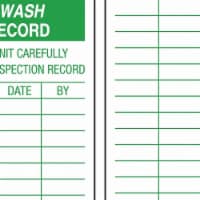 Zing Emer Sh & Eye Wash Test Rcd Tag,PK10  7017