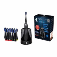 Pursonic SmartSeries Rechargeable Toothbrush with UV Sanitizing, 12 Brush Heads, BLACK