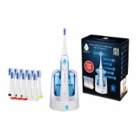 Pursonic    Rechargeable Battery Toothbrush W/ UV Sanitizing Function, 12 Brush Heads,WHITE