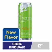 Red Bull Green Edition Curuba Elderflower Energy Drink Can Perspective: Main