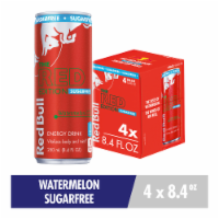 Red Bull Red Edition Sugar Free Watermelon Energy Drink Perspective: Main