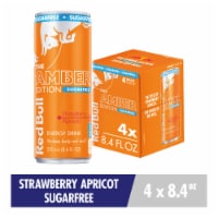 Red Bull Amber Edition Sugar Free Strawberry Apricot Energy Drink Perspective: Main
