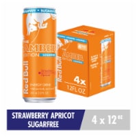 Red Bull Amber Edition Sugar Free Strawberry Apricot Energy Drink Perspective: Main