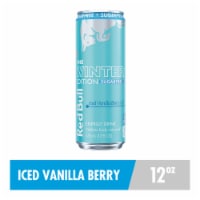 Red Bull Winter Edition Sugar Free Iced Vanilla Berry Energy Drink Can Perspective: Main