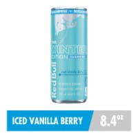 Red Bull Winter Edition Sugar Free Iced Vanilla Berry Energy Drink Can Perspective: Main