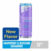 Red Bull Spring Edition Sugarfree Energy Drink Grapefruit Can Perspective: Main