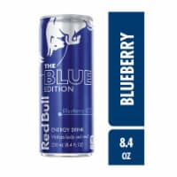 Red Bull Blue Edition Blueberry Energy Drink Can Perspective: Main