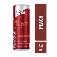 Red Bull Peach Edition Energy Drink Can Perspective: Main