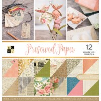 DCWV Double-Sided Cardstock Stack 12 X12  36/Pkg-Preserved Paper, 18 Designs/2 Each