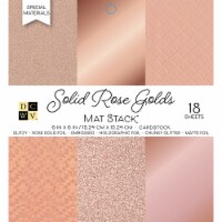 DCWV Single-Sided Cardstock Stack 6 X6  18/Pkg-Solid Rose Golds, 6 Designs/3 Each