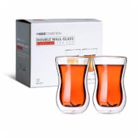 Original Double Wall Turkish Tea Glass Cups, 4.25 Ounce, Set of 2 - Insulated Thermo Glass