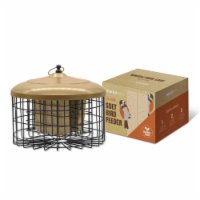 MEKKAPRO Squirrel Proof Double Suet Wild Bird Feeder with Hanging Metal Roof