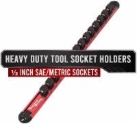 Precision Defined Aluminum Tool Socket Holder | Red, Single 1/2-Inch x 14 Clips