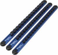 Precision Defined Aluminum Tool Socket Holder 3-Piece Set | Blue, Heavy Duty 1/4 , 3/8 , 1/2