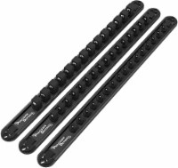 Precision Defined Aluminum Tool Socket Holder 3-Piece Set | Black, 1/4 , 3/8 , 1/2