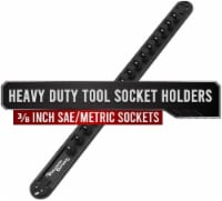 Precision Defined Aluminum Tool Socket Holder | Black, Single 3/8  x 16 Clips